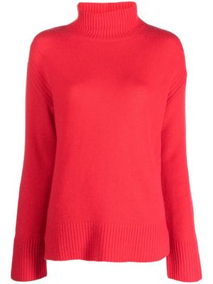 Luisa Cerano high-neck wool-blend jumper - Red
