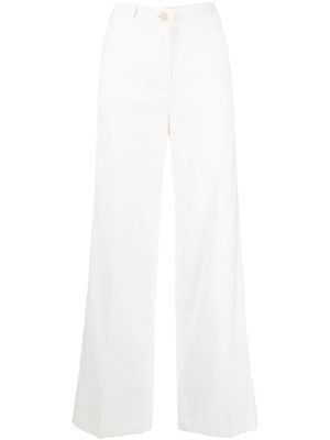 Luisa Cerano high-waist flared trousers - White