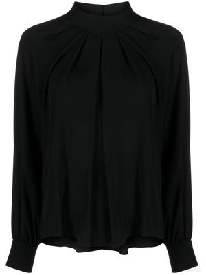 Luisa Cerano long-sleeve pleated blouse - Black