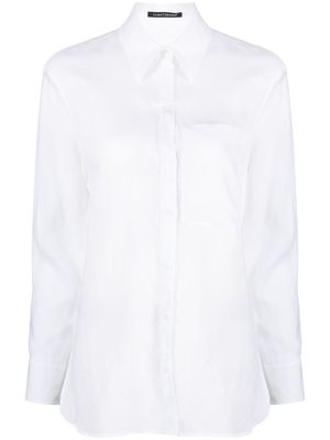 Luisa Cerano long-sleeved button-up shirt - White