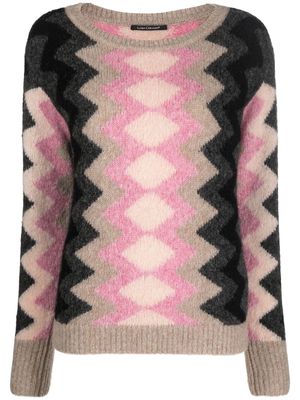 Luisa Cerano patterned jacquard jumper - Neutrals