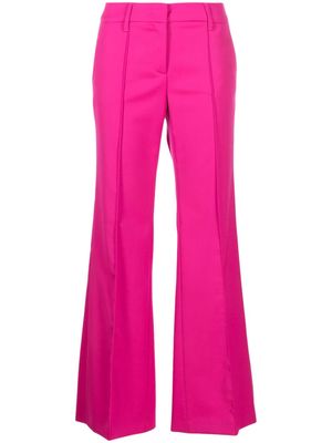 Luisa Cerano pleat-detail flared trousers - Pink