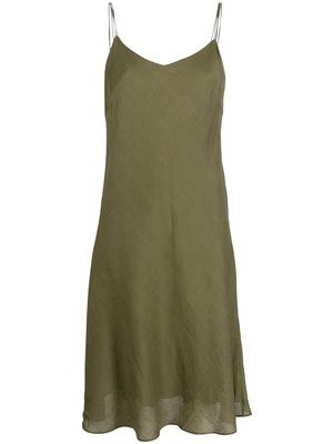 Luisa Cerano ramie mid-length dress - Green