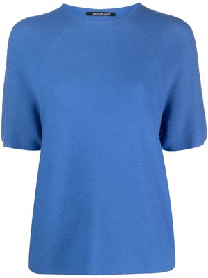Luisa Cerano round-neck knitted T-shirt - Blue