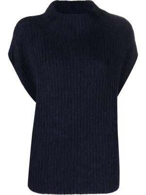 Luisa Cerano short-sleeve knitted top - Blue