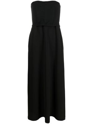 Luisa Cerano strapless long dress - Black