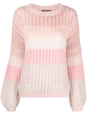 Luisa Cerano striped knit jumper - Pink