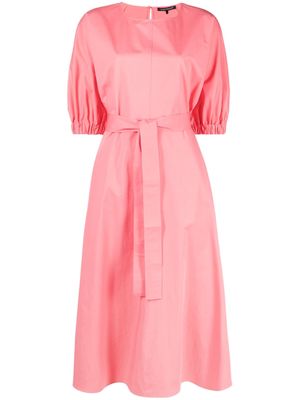 Luisa Cerano tie-waist half-sleeves dress - Pink