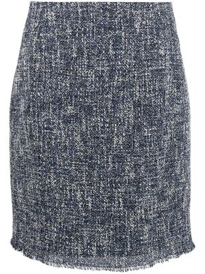 Luisa Cerano tweed mini skirt - Blue