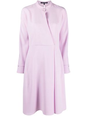 Luisa Cerano wrap-effect crepe shirt dress - Purple