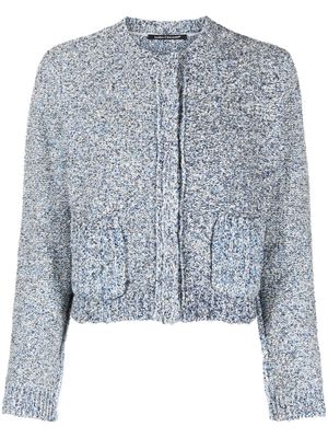 Luisa Cerano zip-fastening knitted jacket - Blue