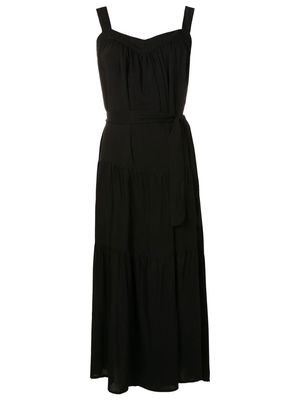 LUIZA BOTTO belted-waist sleeveless dress - Black