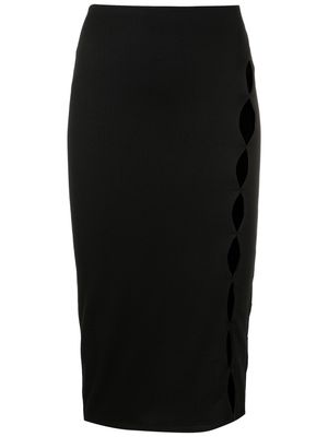 LUIZA BOTTO cut-out pencil skirt - Black