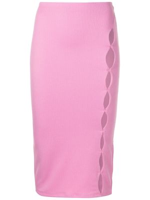 LUIZA BOTTO cut-out pencil skirt - Pink