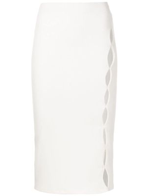 LUIZA BOTTO cut-out pencil skirt - White