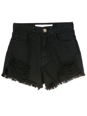 LUIZA BOTTO distressed-effect mini shorts - Black