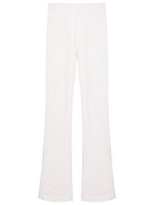 LUIZA BOTTO elasticated lace-panel trousers - White