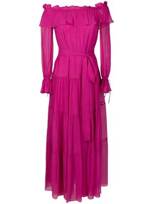 LUIZA BOTTO off-shoulder silk dress - Pink