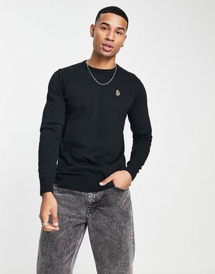 Luke knitted sweater in black