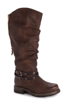 LUKEES BY MUK LUKS Bianca Beverly Faux Fur Lined Knee High Boot in Brown
