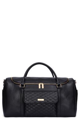 Luli Bebé Monaco Faux Leather Travel Bag in Ebony Black