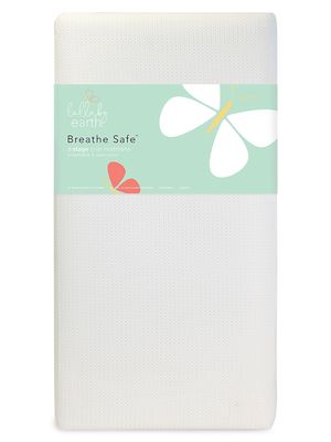 Lullaby Earth Breathable Breeze Air 2-Stage Baby Crib & Toddler Mattress - White - White