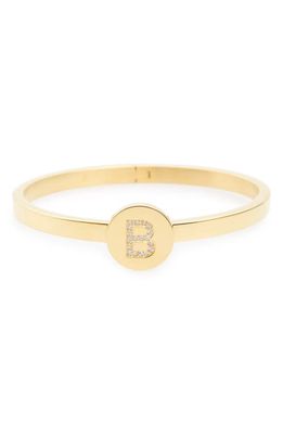 lulu dk Initial Bangle Bracelet in B/Gold