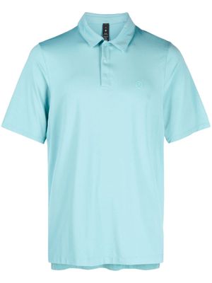 lululemon short-sleeved press-stud polo shirt - Blue