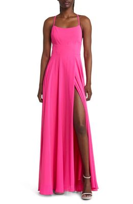 Lulus Dreamy Romance Backless Maxi Dress in Hot Pink