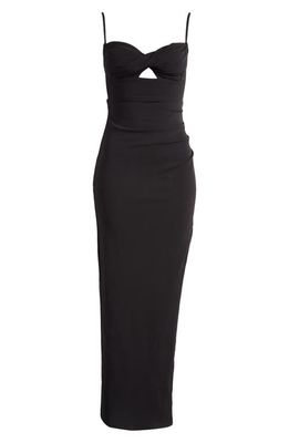 Lulus Twist Body-Con Cocktail Dress in Black