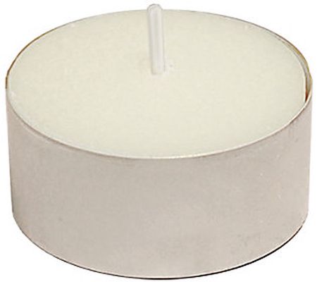 LumaBase 100-Piece Extended Burn Wax Tea Light Candles