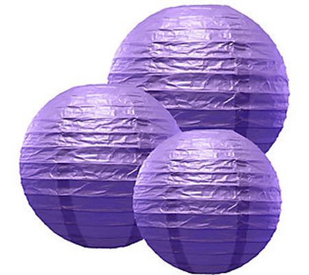 LumaBase Set of 6 Multi Size Paper Lanterns