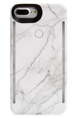 LuMee Duo Lighted iPhone 6/7/8 & 6/7/8 Plus Case in White Marble