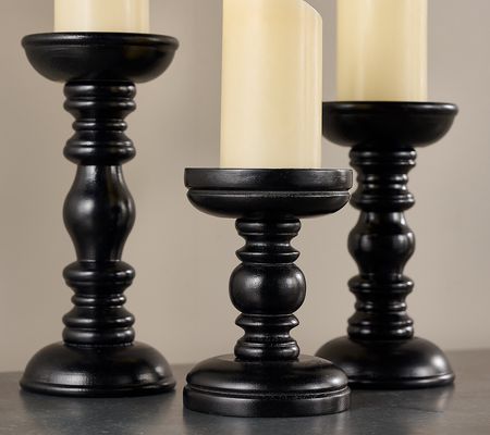Luminara 3-Piece Candle Pedestal Set