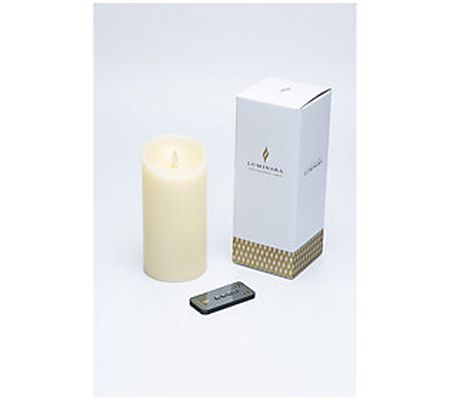 Luminara 7" Unscented Wax Flameless Candle & Re mote Control
