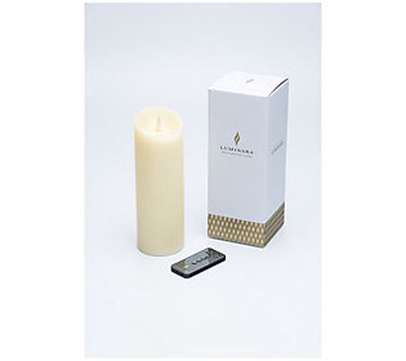 Luminara 8" Unscented Wax Flameless Candle & Re mote Control