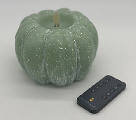 Luminara Pumpkin Figural Flameless Candle with Remote Control