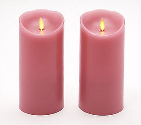 Luminara Set of 2 Flameless 7 Pillars withRemote