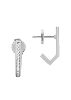 Luminescence Callisto 18K White Gold & 0.24 TCW Diamond Drop Earrings