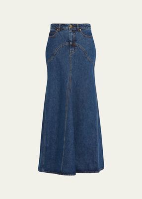 Luminosity Denim Maxi Skirt