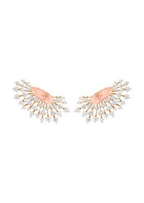 Luminus 18K Rose Gold, Diamond & Rose Quartz Earrings