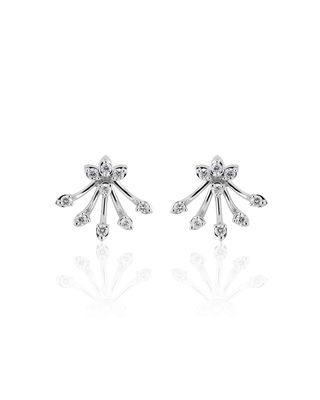 Luminus 18k White Gold Diamond Bouquet Earrings