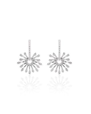Luminus 18k White Gold Stemmed Diamond Drop Earrings