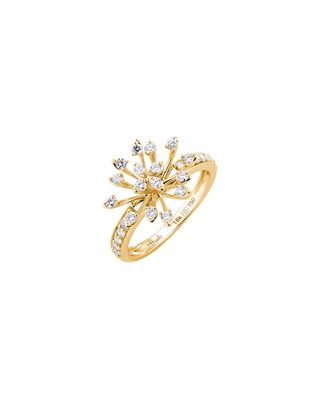 Luminus 18k Yellow Gold Diamond Stemmed Ring
