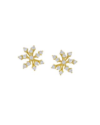 Luminus 18k Yellow Gold Multi-Diamond Stud Earrings