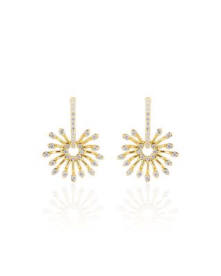 Luminus 18k Yellow Gold Stemmed Diamond Drop Earrings