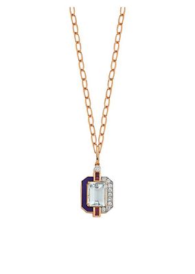 Luna Luce Two-Tone 18K Gold & Multi-Gemstone Pendant Necklace