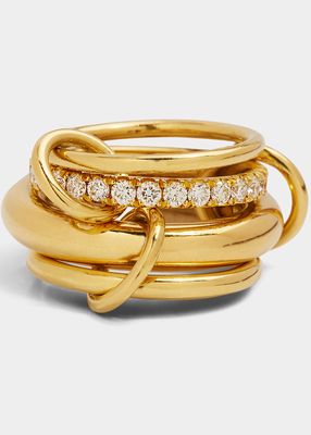 Luna Yellow Gold and Diamond Statement Ring