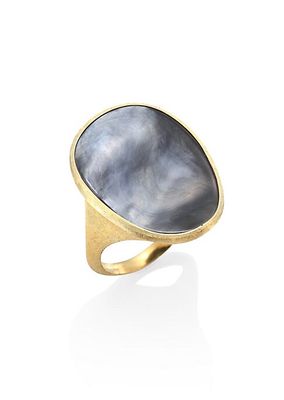 Lunaria Black Mother-Of-Pearl & 18K Yellow Gold Ring