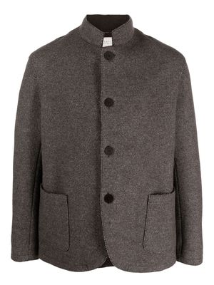 LUNARIA CASHMERE stand-up collar cashmere jacket - Brown